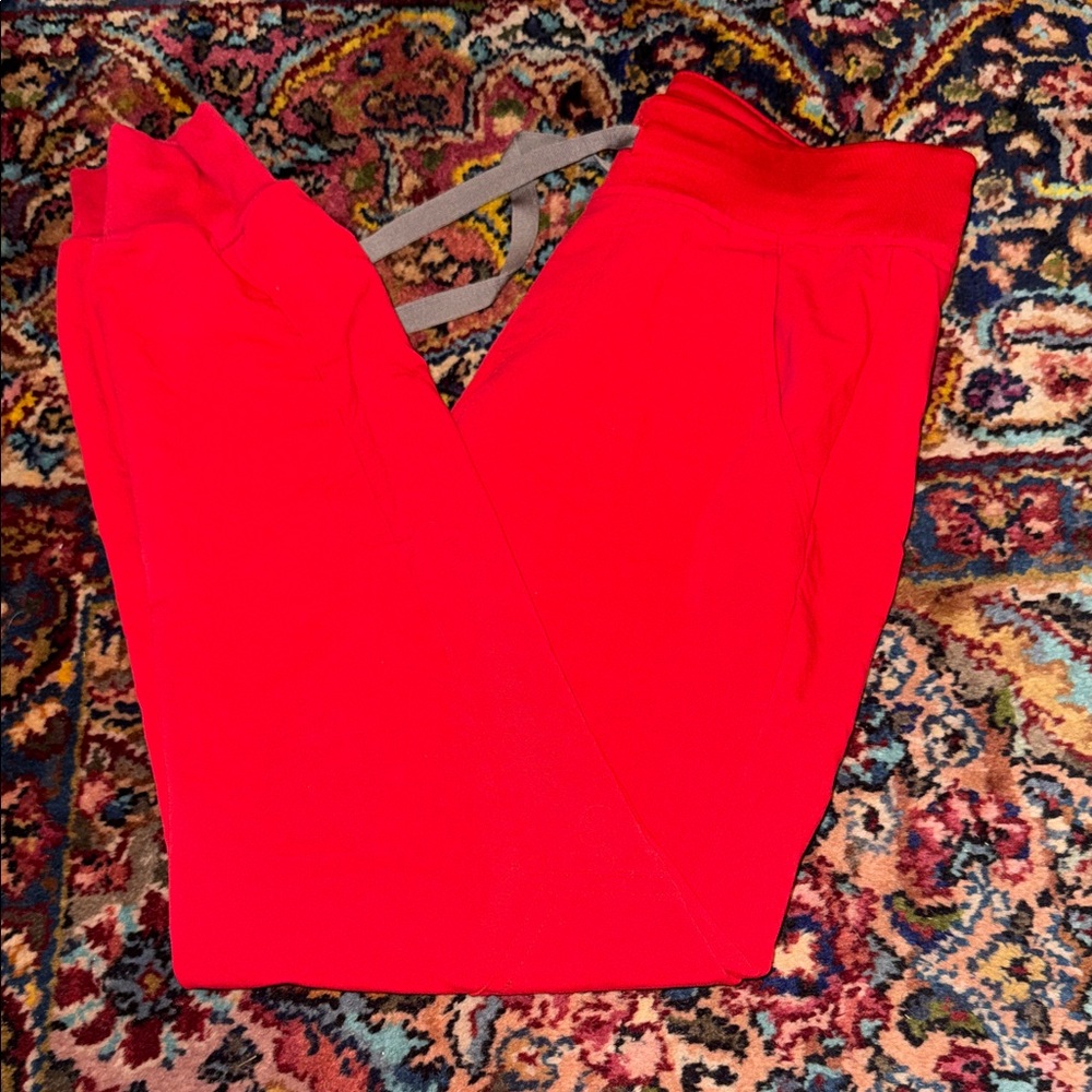 Figs Red Jogger Scrub Pants